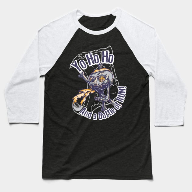 Bottle of Rum Baseball T-Shirt by inkExtreme